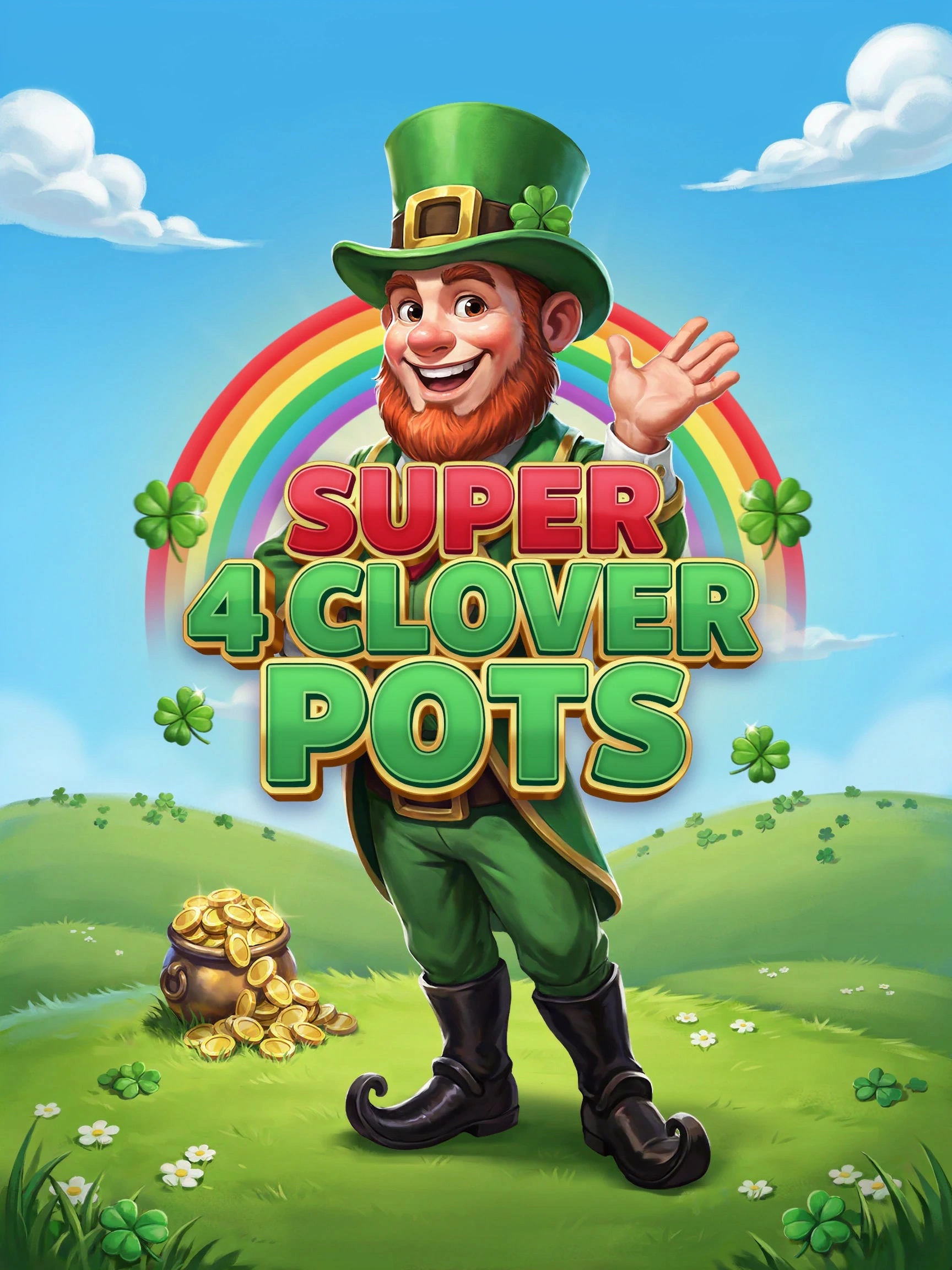 Reel art from the Super 4 Clover Pots pokie